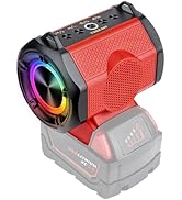 Taingwei Portable Wireless Speaker for Milwaukee M18 18v Battery,Cordless Small Speaker for Jobsi...