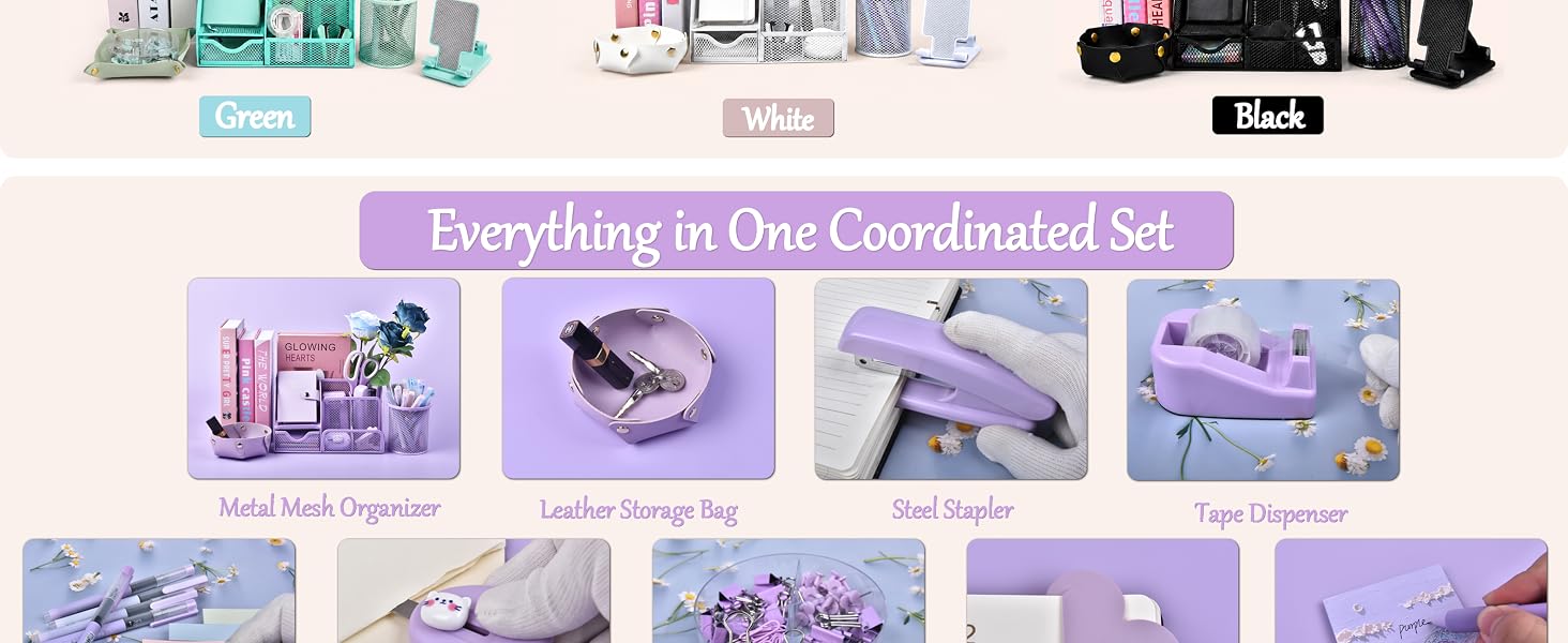 Purple Desk Accessories