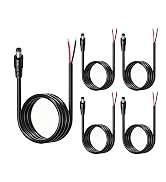 GGIPOWY DC Barrel Connector 5.5mmx2.5mm Male to Bare Wire 5-Pack, 3.3ft | 18AWG DC Power Pigtail ...