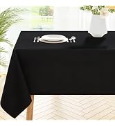 smiry Rectangle Table Cloth, Waterproof Anti-Scratch Polyester Tablecloth, Decorative Washable Fa...