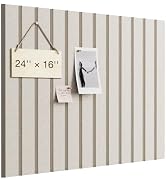 Woovio Felt Bulletin Board 24"×16" Cork Board Alternative Oatmeal | Office Pin Board with 30 Adhe...