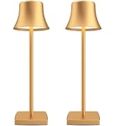 2 Pack LED Cordless Table Lamps Rechargeable,5000mAh Battery Operated Table Light,3 Color Steples...