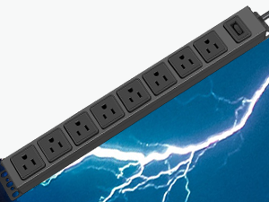 wide spaced power strip