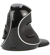 DeLUX Wireless Ergonomic Mouse with 4000DPI, Vertical Mouse with USB Receiver and BT1 + BT2, 6 Bu...