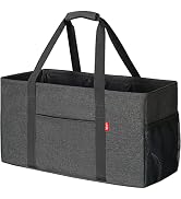 LHZK Standing Extra Large Utility Tote Bag with Metal Wire Frame and the Sides Rinforced, Large C...