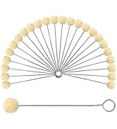 BUTUZE 25 Pcs Wool Daubers Wool Daubers Ball Brush Leather Dye Tool with Metal Handle Wool Dauber...