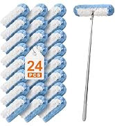 JOYMOOP 6 ft Extendable Duster Handle with 24 Heavy Refills, Compatible with Swiffer Duster Refil...