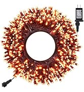 Toodour Orange Halloween Lights, 131ft 350 LED Plug in String Lights | 8 Modes and Timer, Connect...