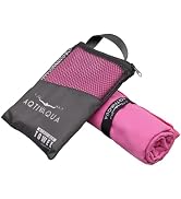 AqtivAqua Quick Dry Towel - Lightweight Microfiber Travel Towel w/Bag - Fast Drying Towel Set for...