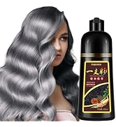 Yocisku Silver Gray Hair Dye Shampoo 3 in 1 for Men & Women, Silver Hair Dye, Natural Hair Dye fo...