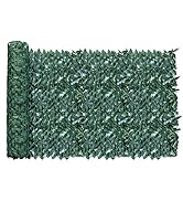 Windscreen4less Artificial Ivy Privacy Fence Wall Screen, 4' x 8' Dark Green Laurel Leaf Artifici...
