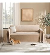 Maymiss Couch Cover for Dogs Sectional Sofa Covers Washable for 2 Cushion Couch, Chenille Couch C...