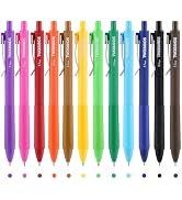 TWOHANDS Colored Gel Pens 0.7mm Fine Point 12 Pack | Quick Dry Colorful Ink Pens,No Bleed,Retract...