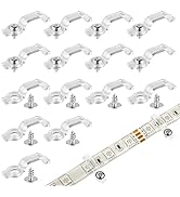 VIPMOON 100pcs Strip Light Mounting Brackets 10mm Wide Led Light Strip Clips Mounting Clips One-S...