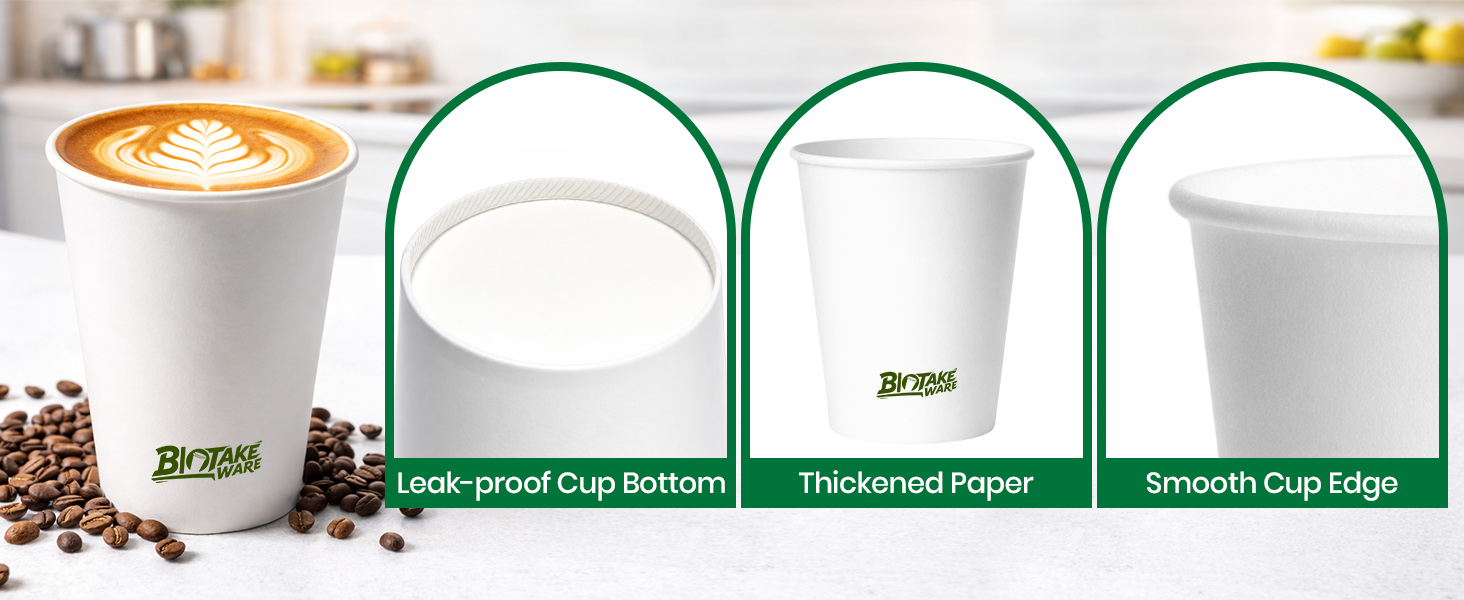 Thickened paper tea cup