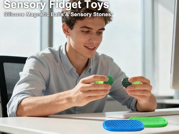 fidget toys for adults teens sensory toys silicone magnetic fidget balls