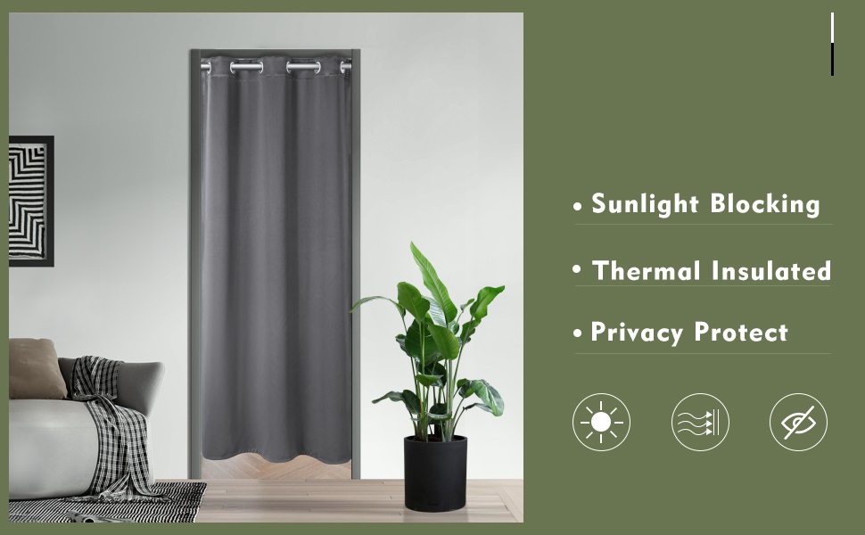 blackout door curtain