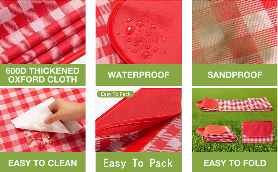 Large Waterproof Outdoor Picnic Blanket