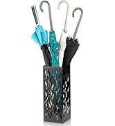 Noamus Metal Umbrella Holder, Square Canes Walking Sticks Stand Rack, Freestanding Rain Collectio...
