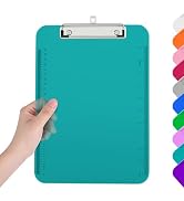 Piasoenc Plastic Clipboards, Translucent Clip Board with Low Profile, Purple Clipboard with Ruler...