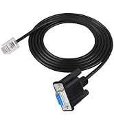 Halokny DB9Pin RS232 Female to RJ11 RJ12 6P6C LAN Network Serial Console Cable 6FT, for Sevo Driv...