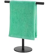 Hand Towel Holder for Bathroom, T-Shape Free Standing Towel Bar Rack Stand, Matte Black Hand Towe...