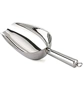 TeamFar 12oz Ice Scoop, Stainless Steel Metal Food Scoop Ice Scooper | for Bar Kitchen Party, Mul...
