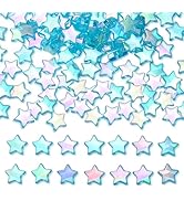 XIANNVXI Light Blue Star Beads for Bracelets 200 Pcs Star Spacer Beads Star Pony Beads for Jewelr...