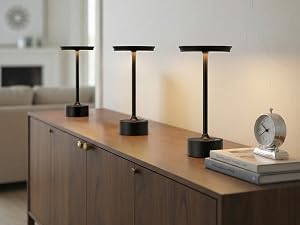 Wireless Portable Table Lamp Rechargeable for Bedrooms, Nightstands, Kids Reading; Home Decor