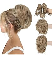 CJL HAIR Claw Clip Short Ponytail Hair Extensions DIY Bendable Metals Messy Bun Hair Piece for Wo...