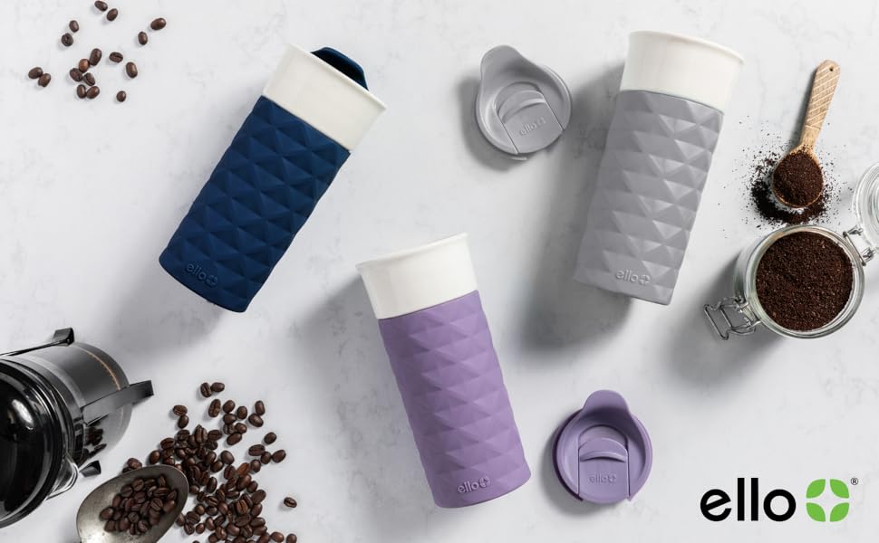 Ello Ogden 16oz Ceramic Travel Mug with Slider Lid