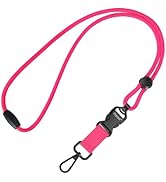 Fishent Breakaway Neck Lanyards for ID Badges, Adjustable Durable Heavy Duty Lanyard with Detacha...
