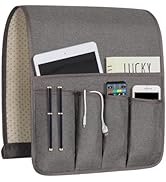 NB Sofa Armrest Organize remote holder bedside caddy organizer with 5 pockets,non-slip couch remo...
