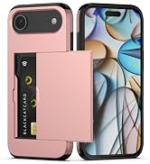 Nvollnoe Compatible with iPhone Air Case with Card Holder Dual Layer Heavy Duty Protective Shockp...