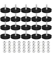 Rubber Coated Neodymium Magnets,Anti Scratch Rubber Coated Magnet with M4 Male Threaded Stud&Nuts...