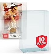 EVORETRO Action Figure Display Case Protector for Small Amiibo Like Kazuya in Super Smash Bros - ...