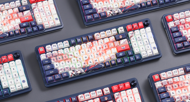 Redragon K686 PRO anime RGB keyboard for collector desks creates a bold gaming theme