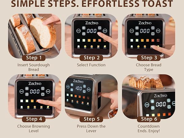 long slot 4 slices toaster A+05