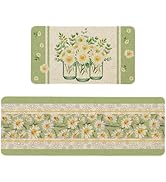 Spring Summer Daisy Kitchen Mats Set of 2 Non Slip Flowers Kitchen Rugs Spring Summer Home Decor ...