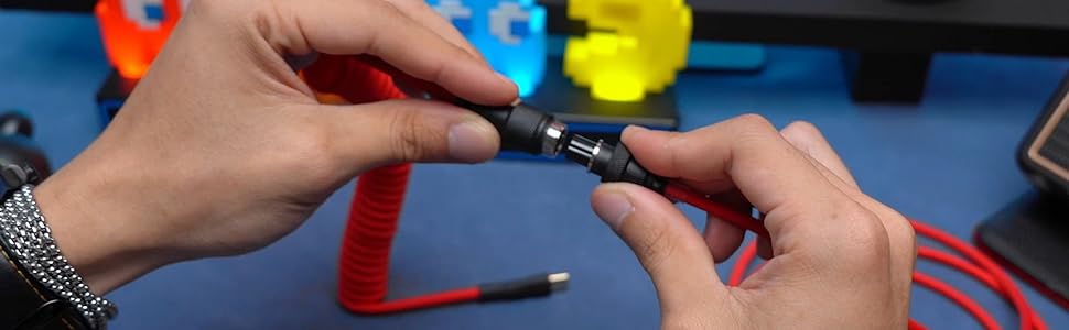FormulaMod USB C Coiled Keyboard Cable Kit