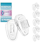 GMS Optical 11mm Extra Small / 6mm Normal Width - Push-in Tear Drop Silicone Nose Pads for Glasse...