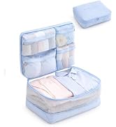 EACHY 5-in-1 Compression Packing Cube, Hanging Luggage Organizer with 4 Compartments for Clothes ...