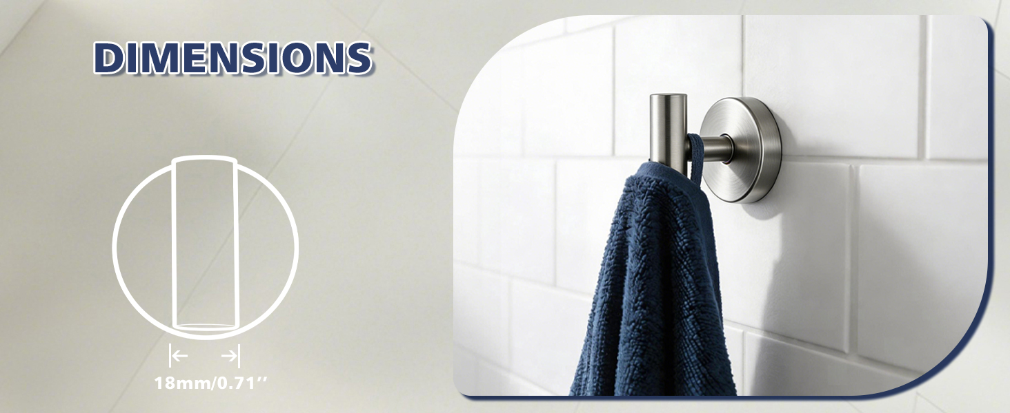 brushed nickel towel hooks for bathroom door hangers shower caddy alternative suction hooks hanging