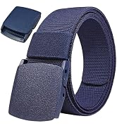 JIFANPAUL Men's Adjustable Tactical Belt, TSA Outdoor Military Nylon Canvas Webbing Work Belt,Met...