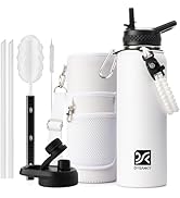 DYSANKY Insulated Water Bottle 40oz - Multiple Insulation Vacuum Sealed Thermos- Portable Sports ...