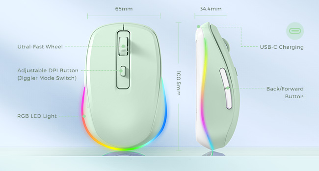 green mouse with jiggler