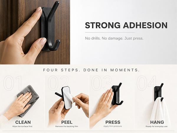 Paoli Heavy Duty Adhesive Wall Hooks
