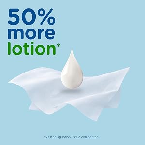 50% more lotion* *Vs leading lotion tissue competitor