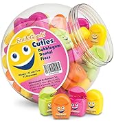 SmileGoods Cuties Dental Floss, 72 Pieces with Display Canister, Bubblegum