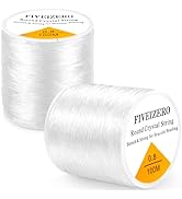 2 Rolls FIVEIZERO Elastic Bracelets String Cord, 0.4/0.5/0.6/0.7/0.8/1mm Round Crystal Elastic St...